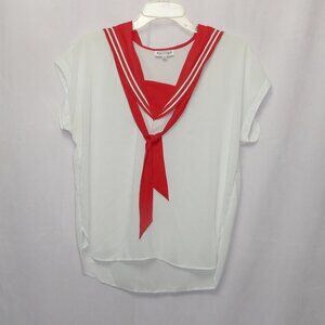Vintage Red Women's Sailor Top